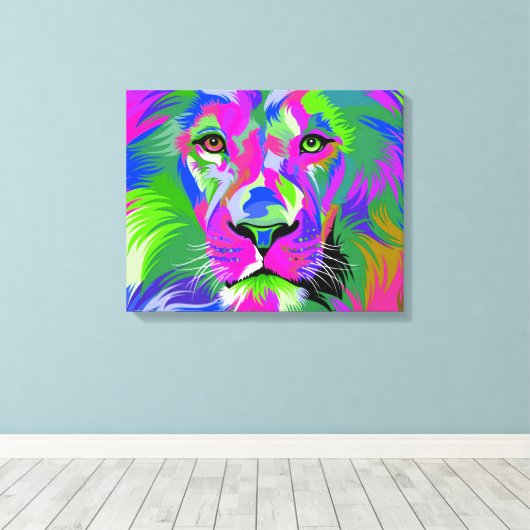 Lion Canvas Afdruk (Insitu (Houten vloer))