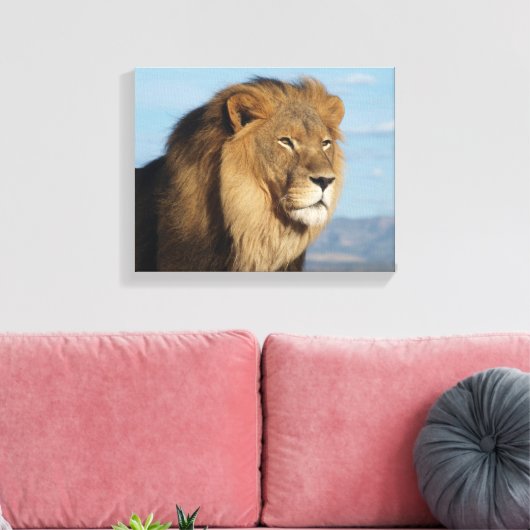 Lion Canvas Afdruk (Insitu (Woonkamer))