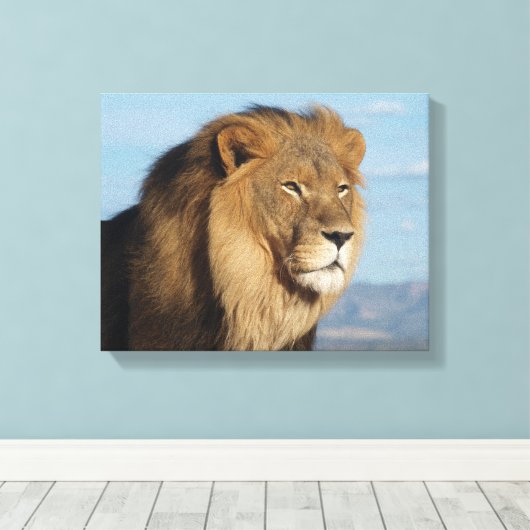 Lion Canvas Afdruk (Insitu (Houten vloer))
