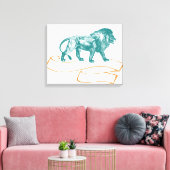 Lion Canvas Afdruk (Insitu (Woonkamer))