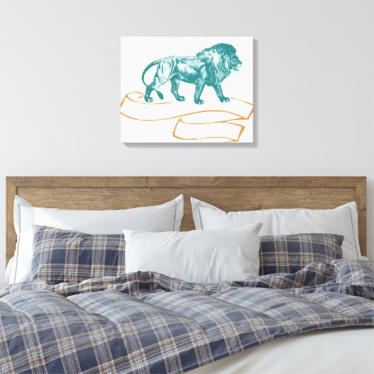Lion Canvas Afdruk (Insitu (Slaapkamer))