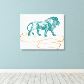 Lion Canvas Afdruk (Insitu (Houten vloer))