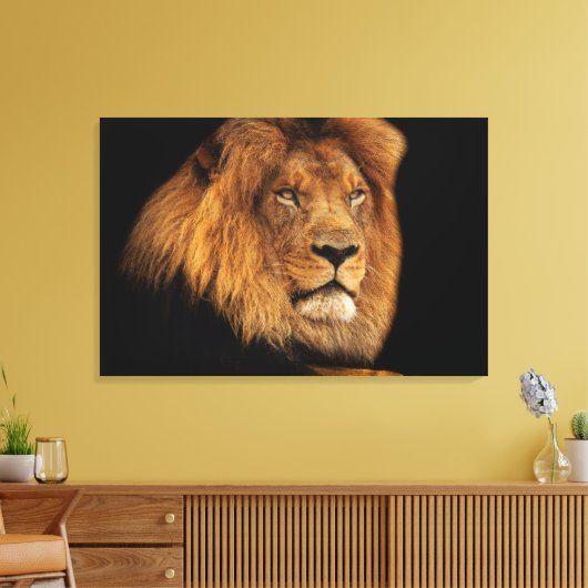 Lion Canvas Afdruk (Insitu (Woonkamer))