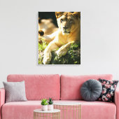 Lion Canvas Afdruk (Insitu (Woonkamer))