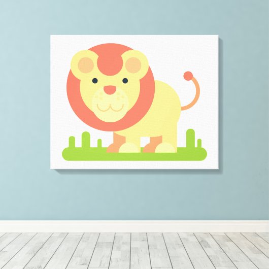 Lion Canvas Afdruk (Insitu (Houten vloer))