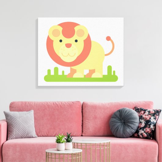 Lion Canvas Afdruk (Insitu (Woonkamer))