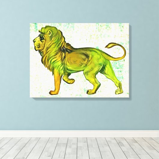 Lion Canvas Afdruk (Insitu (Houten vloer))