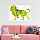 Lion Canvas Afdruk (Insitu (Woonkamer))