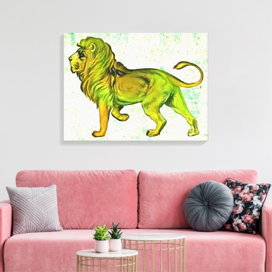 Lion Canvas Afdruk (Insitu (Woonkamer))
