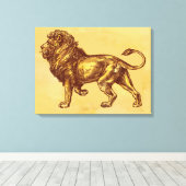  lion canvas afdruk (Insitu (Houten vloer))