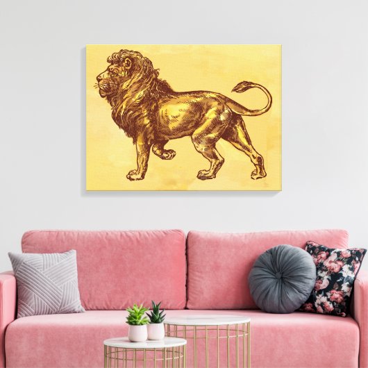  lion canvas afdruk (Insitu (Woonkamer))