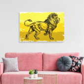 Lion Canvas Afdruk (Insitu (Woonkamer))