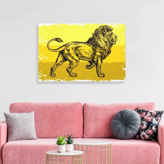 Lion Canvas Afdruk (Insitu (Woonkamer))