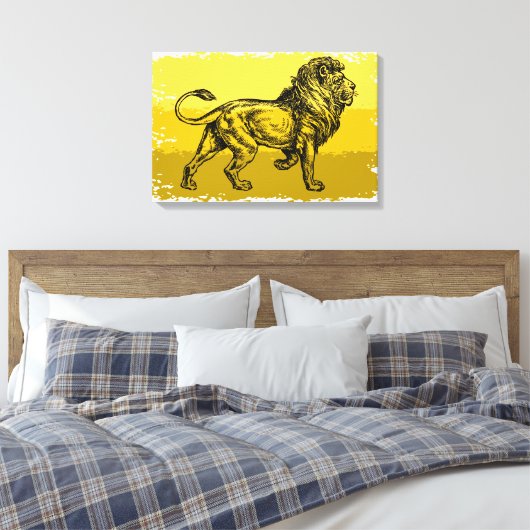 Lion Canvas Afdruk (Insitu (Slaapkamer))