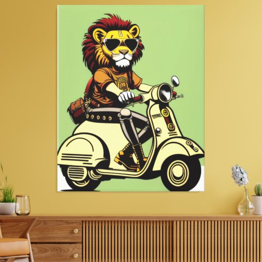 Lion Canvas Print (Insitu (Woonkamer))