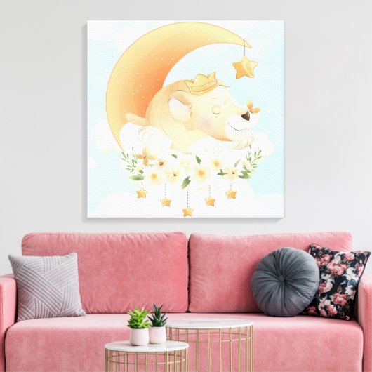 Lion Canvas Print (Insitu (Woonkamer))
