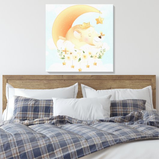 Lion Canvas Print (Insitu (Slaapkamer))