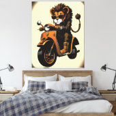 Lion Canvas Print (Insitu (Slaapkamer))