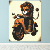 Lion Canvas Print (Insitu (Houten vloer))
