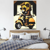 Lion Canvas Print (Insitu (Slaapkamer))