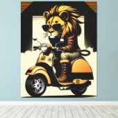 Lion Canvas Print (Insitu (Houten vloer))