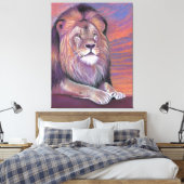 Lion Canvas Print (Insitu (Slaapkamer))