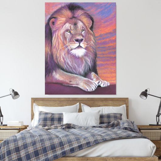Lion Canvas Print (Insitu (Slaapkamer))