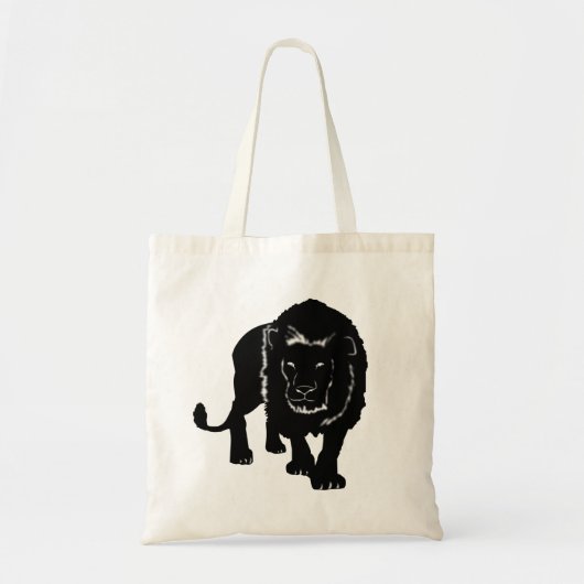 Lion Canvas tas - Uw kleur - Tekst (Voorkant)