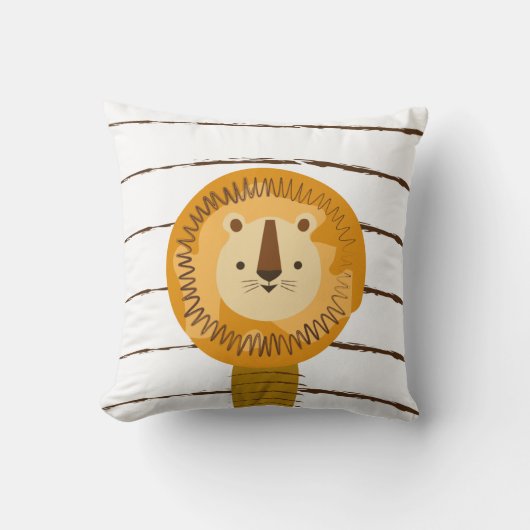 Lion Cartoon Kinder Baby Pillow Kussen (Voorkant)