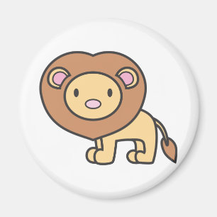 Lion Cartoon Logo Magneet