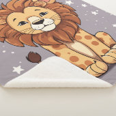 Lion cartoon sterren sherpa deken (3/4)