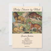 Lion cat oerwoud Genderneutraal Baby shower per po Kaart (Voorkant)