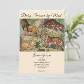 Lion cat oerwoud Genderneutraal Baby shower per po Kaart (Staand voorkant)