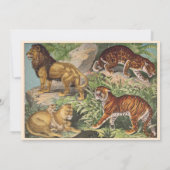 Lion cat oerwoud Genderneutraal Baby shower per po Kaart (Achterkant)