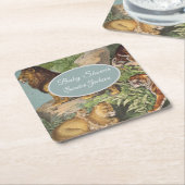 Lion cat oerwoud Genderneutraal Baby shower per po Kartonnen Onderzetters (Schuin)