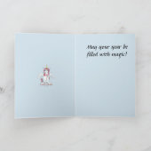 Lion Cat Unicorn Birthday Card Kaart (Binnen)