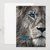 Lion Chase Jouw dromen Bedankkaart (Voorkant / Achterkant)