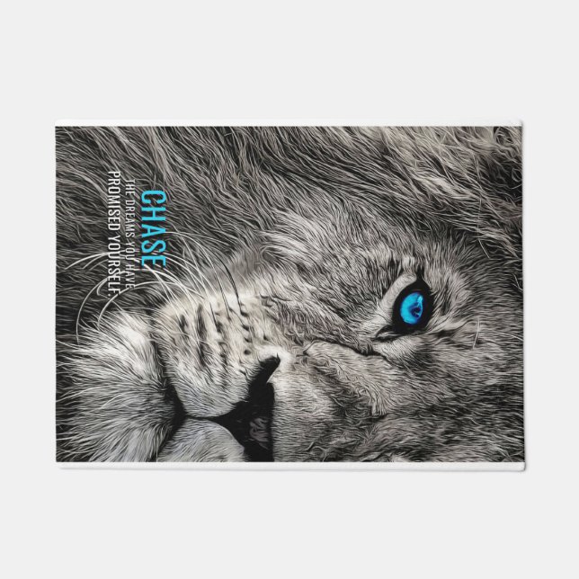 Lion Chase Jouw dromen Deurmat (Voorkant)