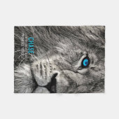 Lion Chase Jouw dromen Fleece Deken (Voorkant (Horizontaal))