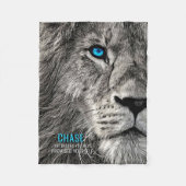 Lion Chase Jouw dromen Fleece Deken (Voorkant)