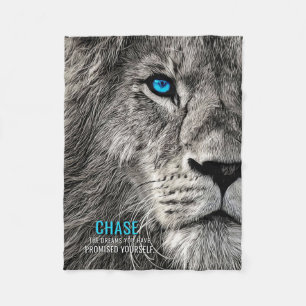 Lion Chase Jouw dromen Fleece Deken