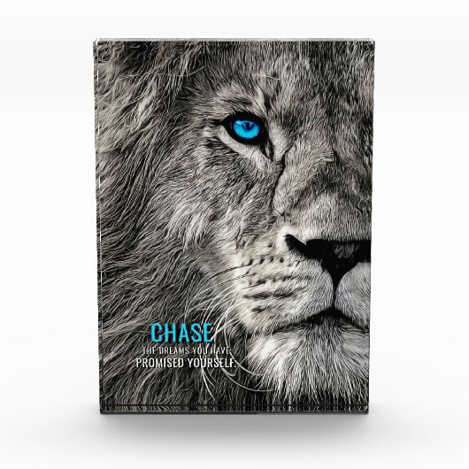 Lion Chase Jouw dromen Fotoblokken (Voorkant)