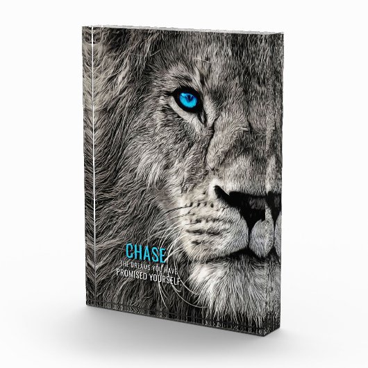 Lion Chase Jouw dromen Fotoblokken (Rechts)