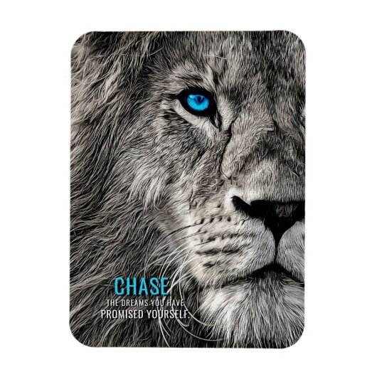 Lion Chase Jouw dromen Magneet (Verticaal)