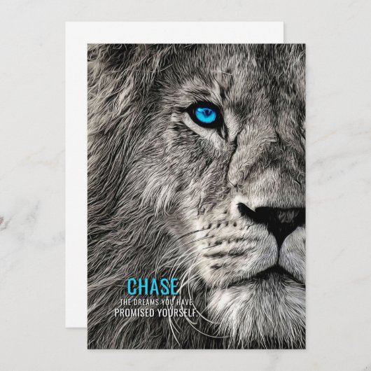 Lion Chase Jouw dromen Save The Date (Voorkant / Achterkant)
