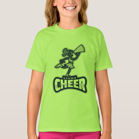 Lion Cheer Full Front-ontwerp T-shirt (Voorkant)
