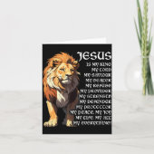 Lion Christian Jesus Is My King, God, Lord, And Sa Kaart (Voorkant)