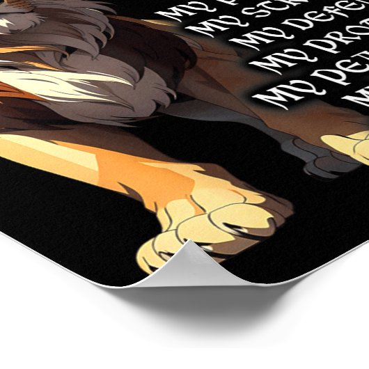 Lion Christian Jesus Is My King, God, Lord, And Sa Poster (Hoek)