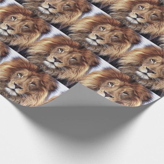 LION CHRISTMAS WRAPPING PAPER CADEAUPAPIER (Hoek)