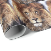 LION CHRISTMAS WRAPPING PAPER CADEAUPAPIER (Rol Hoek)